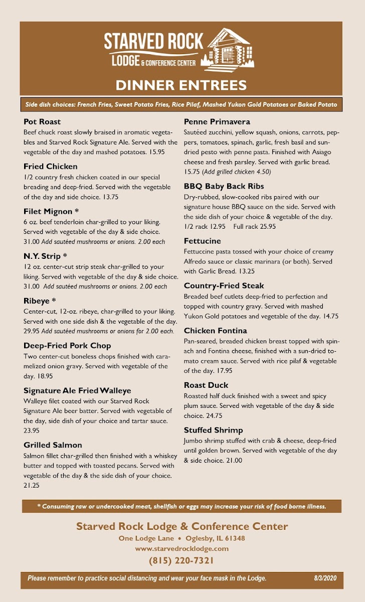 Menu Starved Rock Lodge Restaurant-7