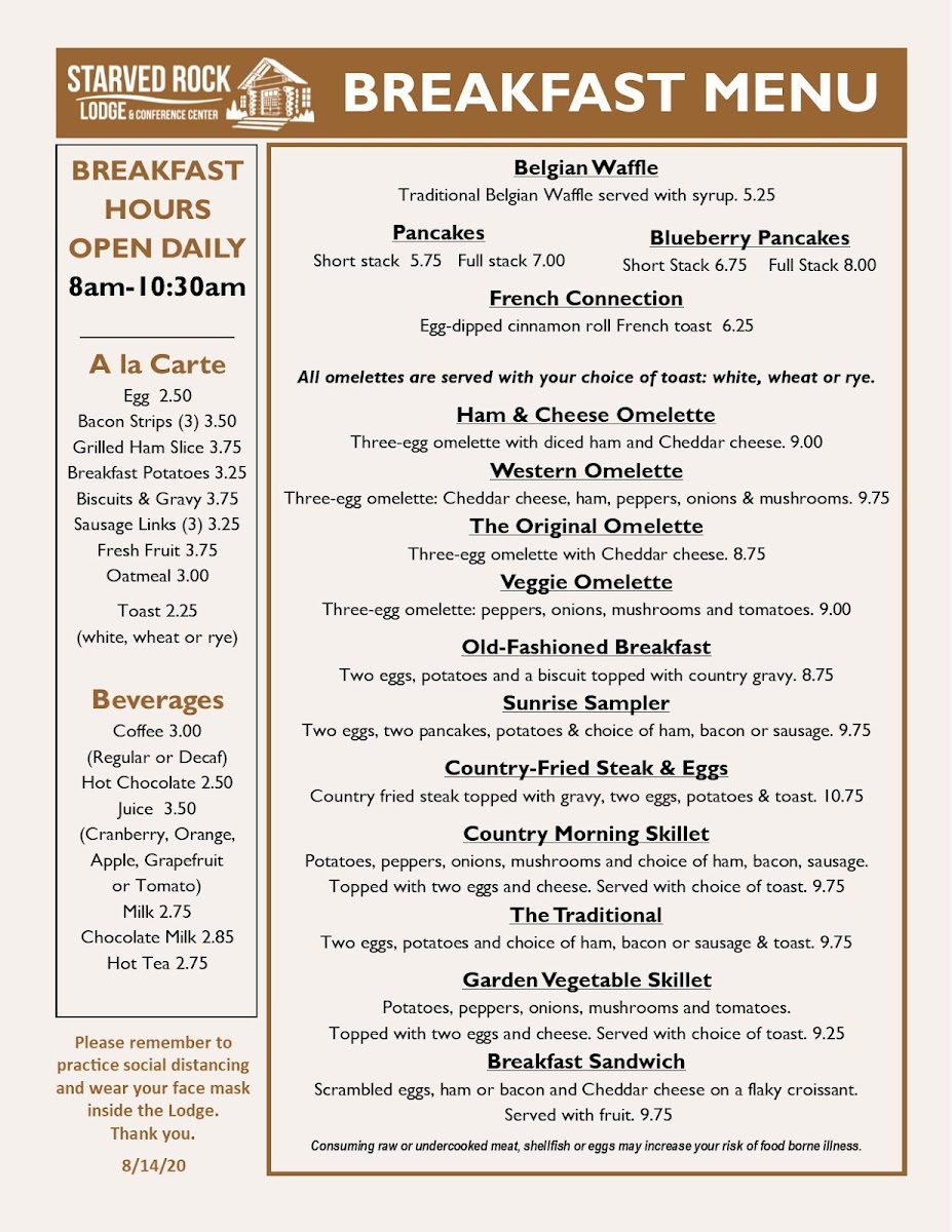 Menu Starved Rock Lodge Restaurant-8