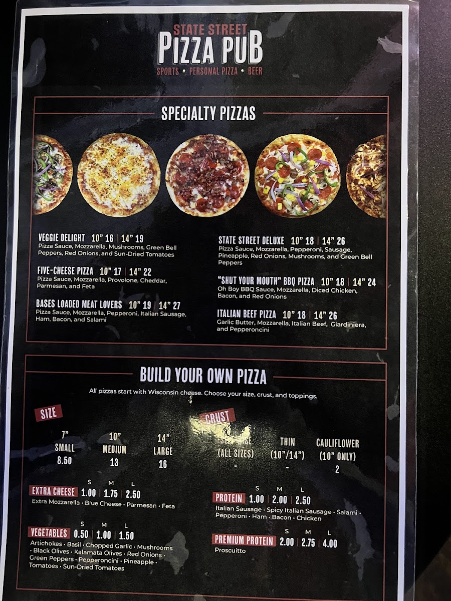 Menu State Street Pizza Pub-9