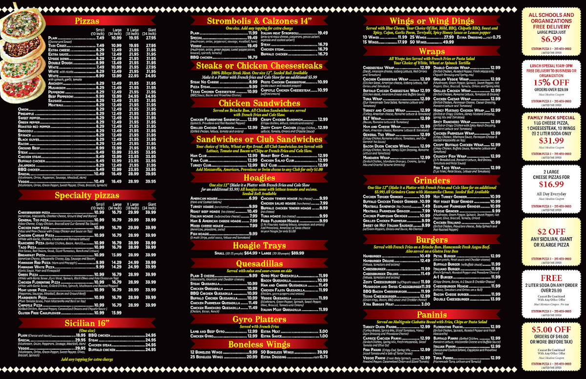 Menu Station Pizza Ii-1
