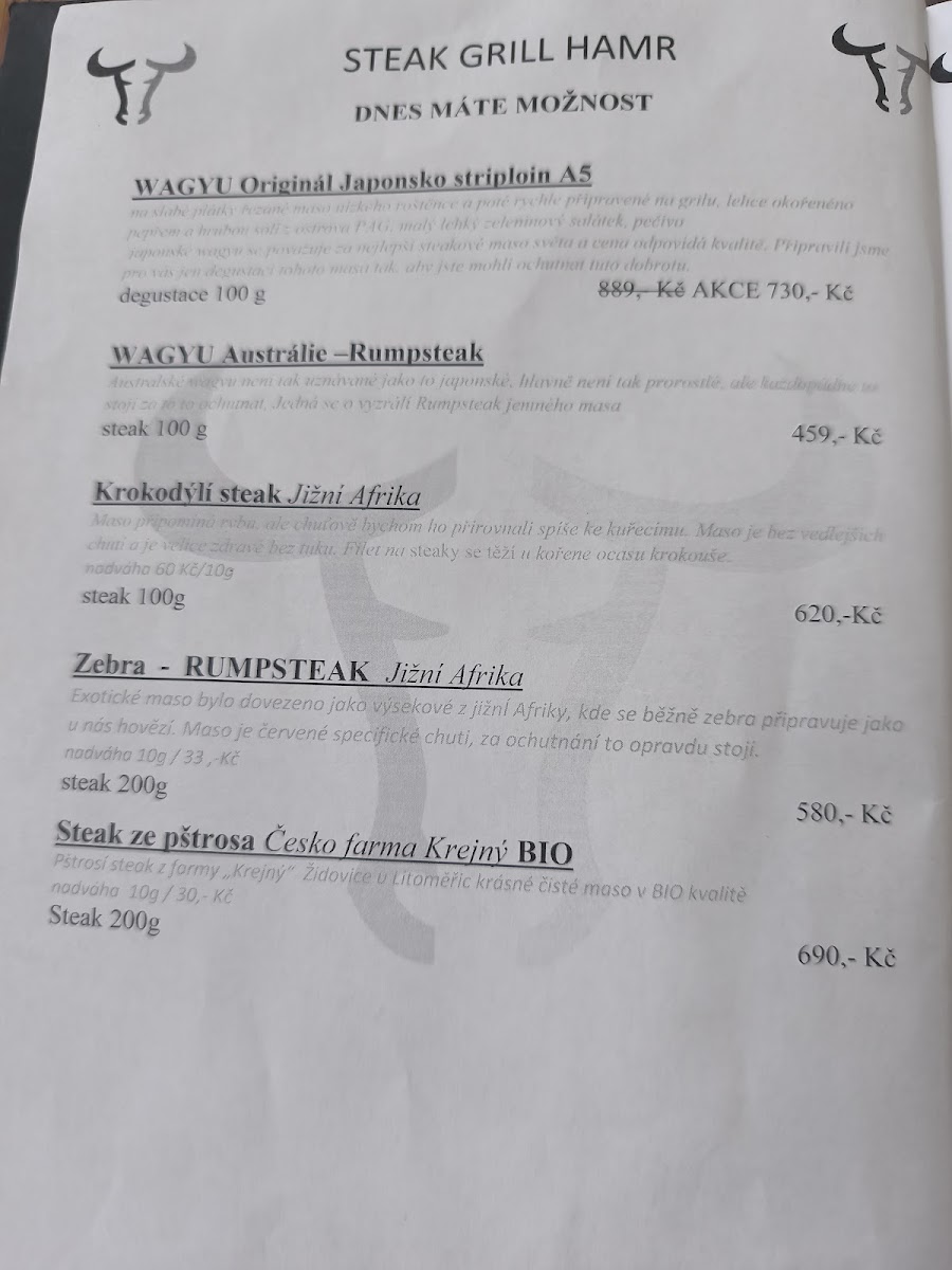 Menu Steak Grill & Restaurant Hamr-1