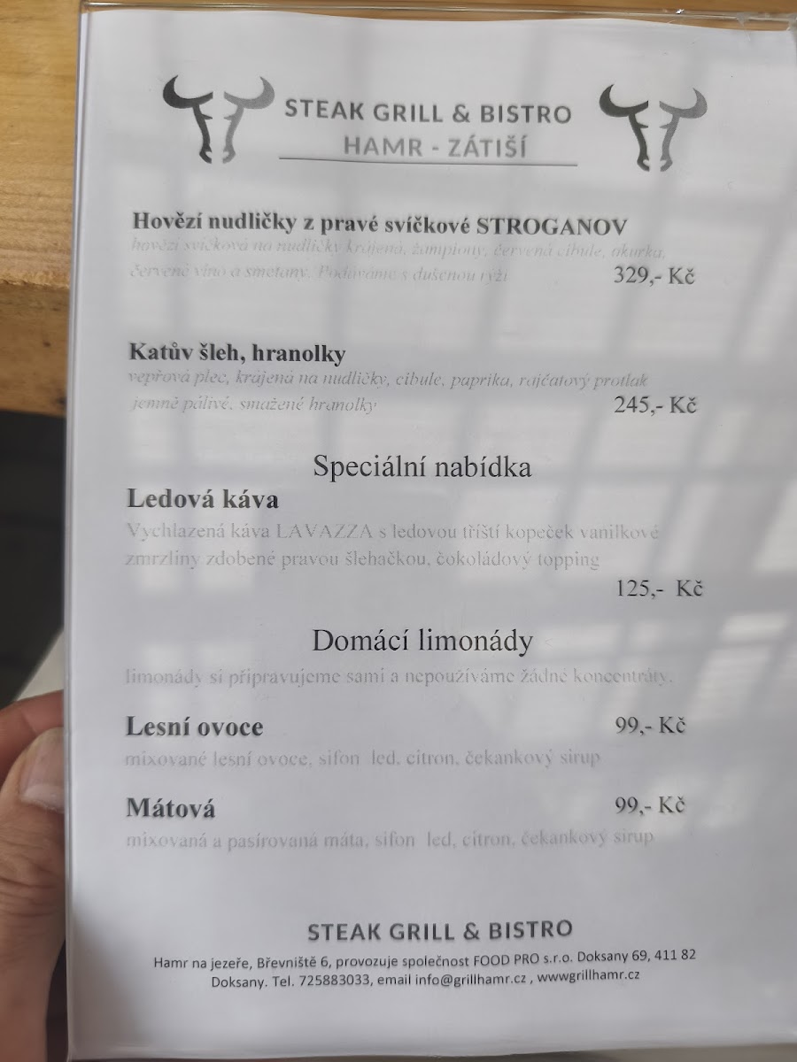 Menu Steak Grill & Restaurant Hamr-4