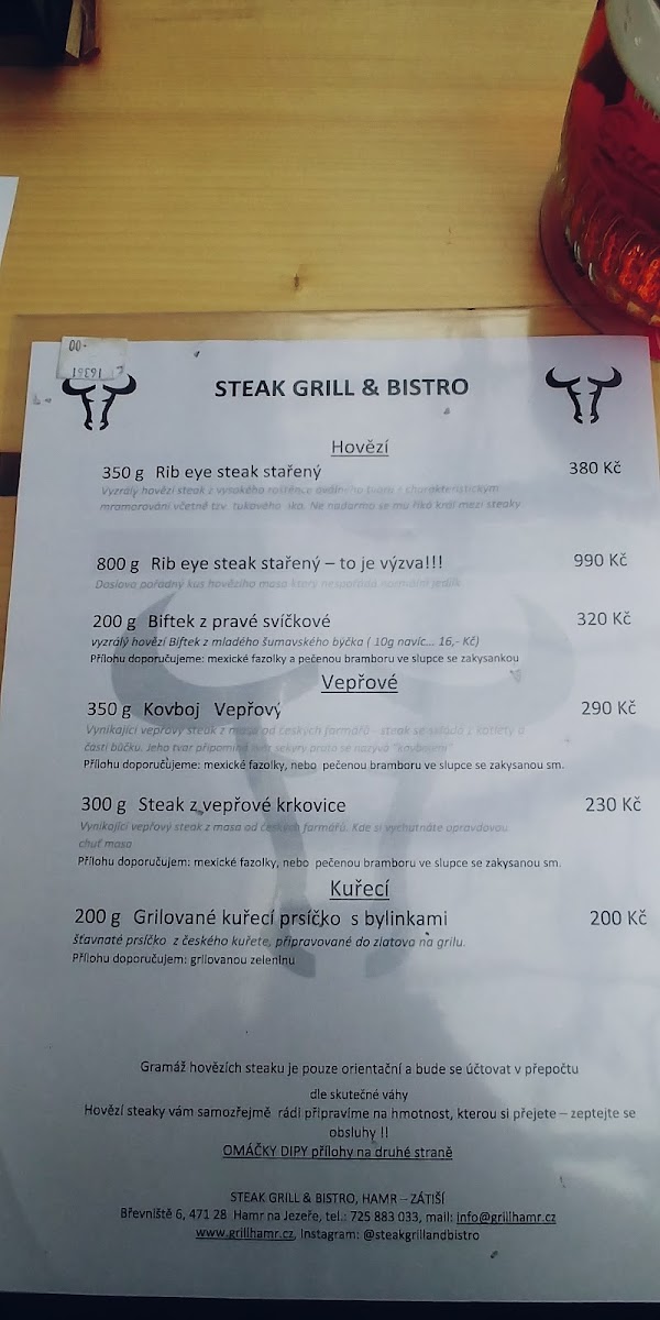 Menu Steak Grill & Restaurant Hamr-9