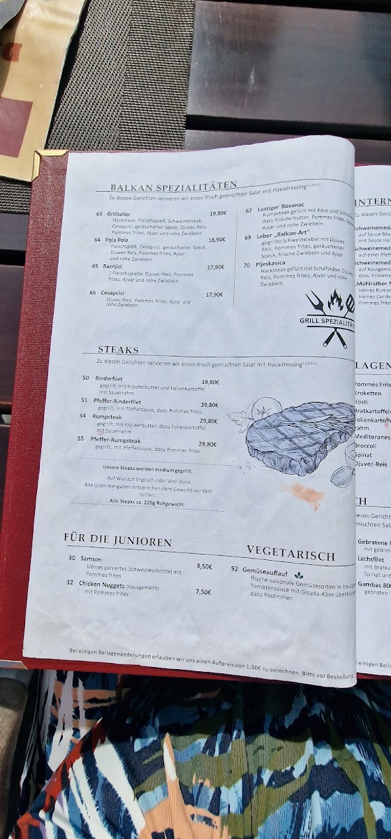 Menu Steakhaus - Restaurant- Mühlrather-Mühle-10