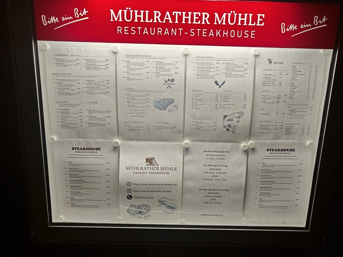 Menu Steakhaus - Restaurant- Mühlrather-Mühle-3