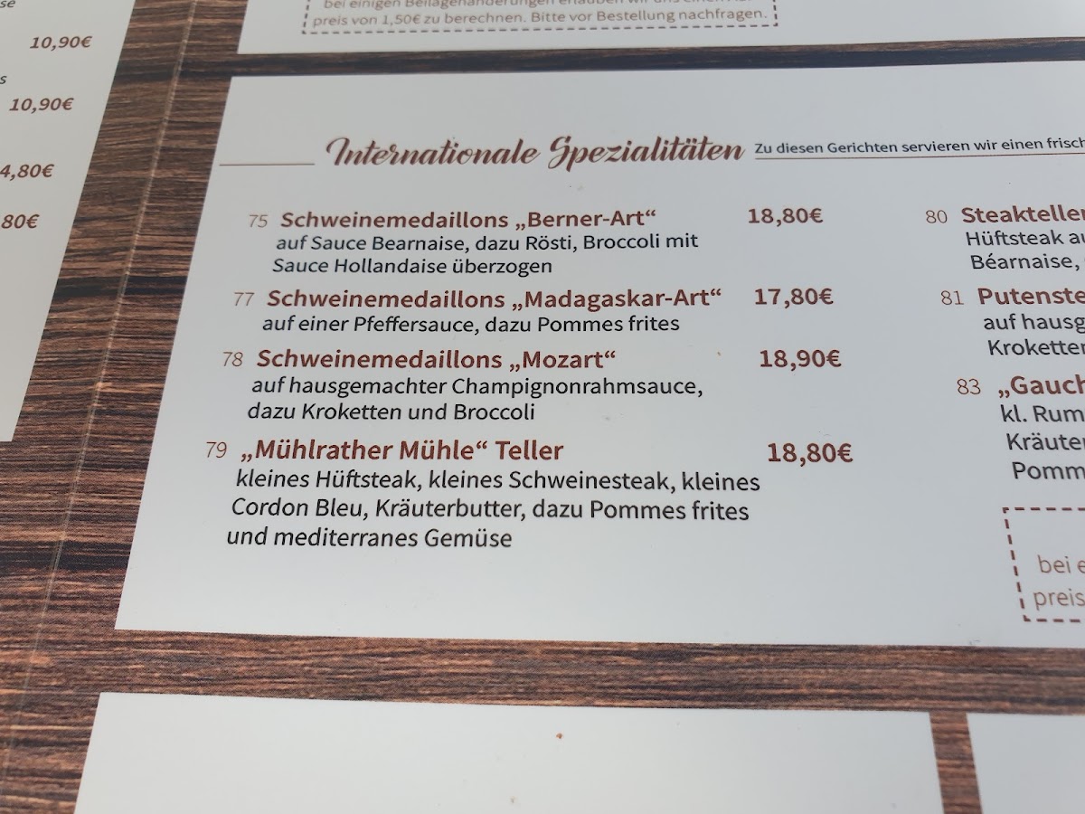 Menu Steakhaus - Restaurant- Mühlrather-Mühle-6