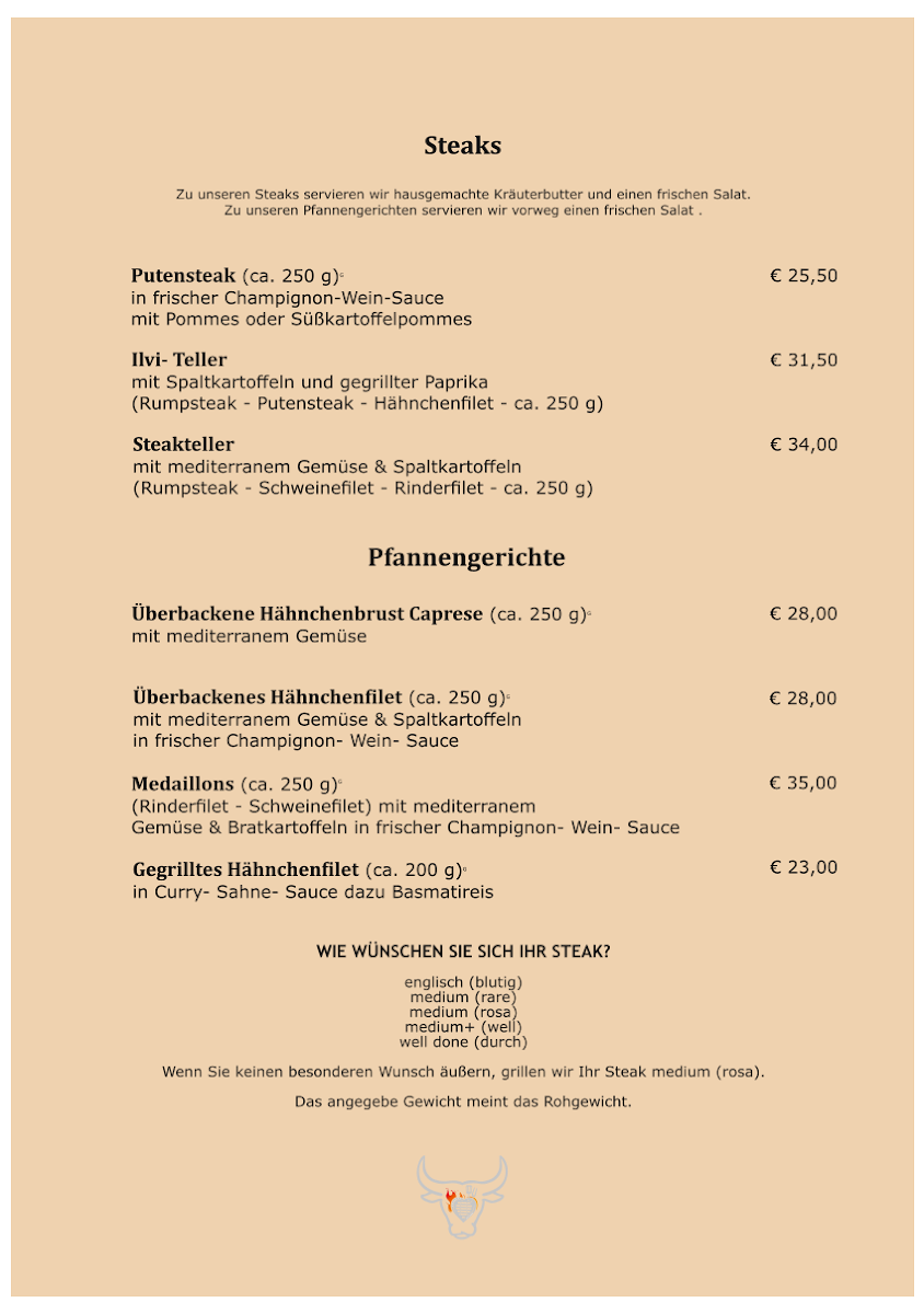 Menu Steakhouse By Ilvi | Restaurant-5