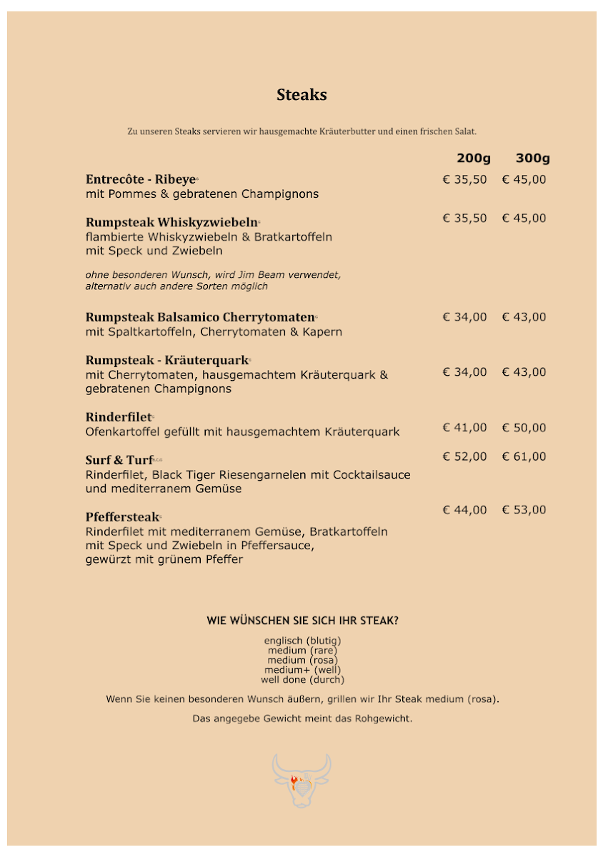 Menu Steakhouse By Ilvi | Restaurant-6