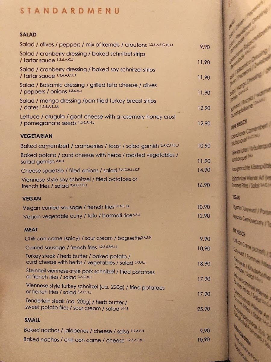 Menu Steinheil 16-1