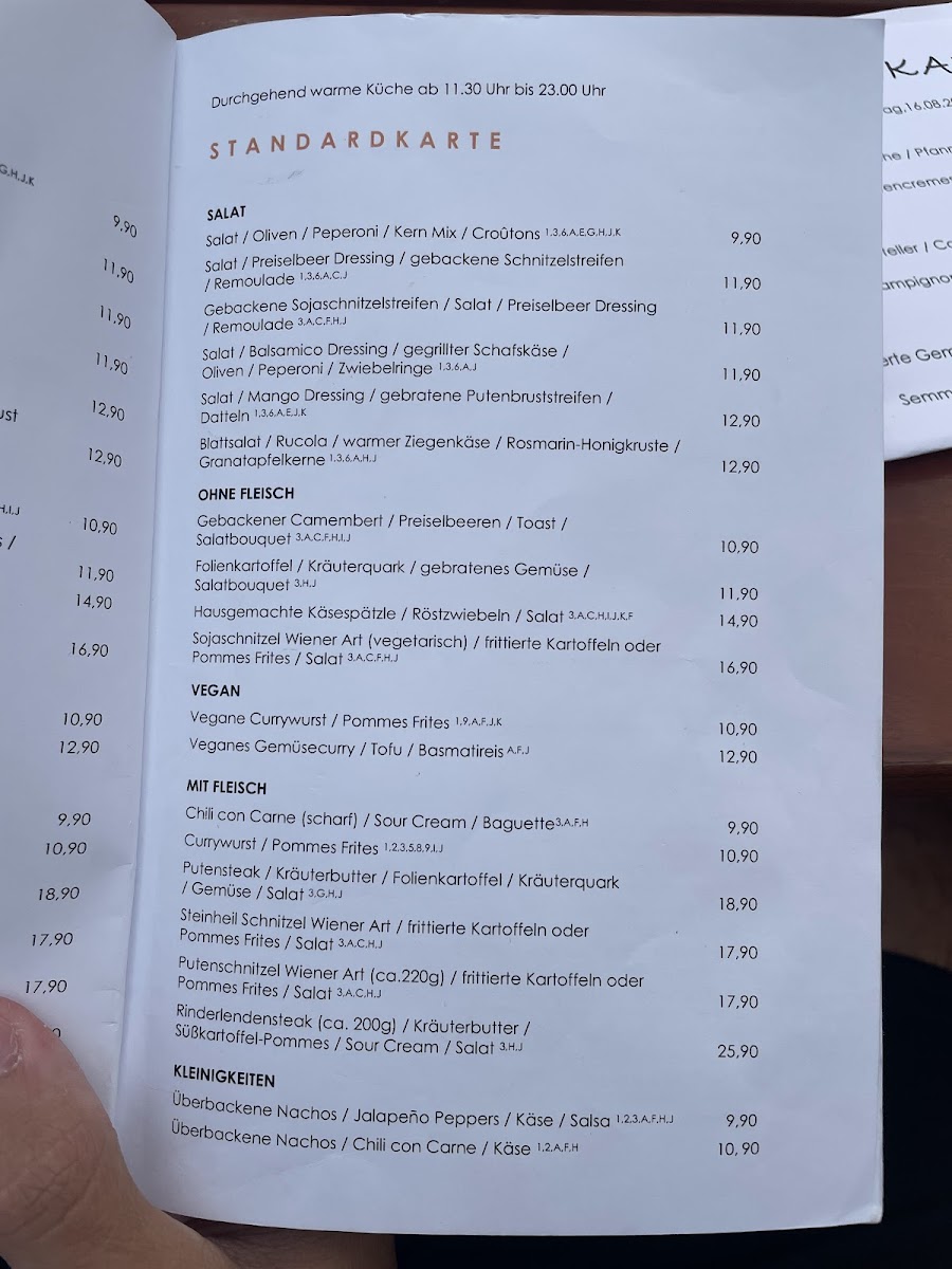Menu Steinheil 16-3