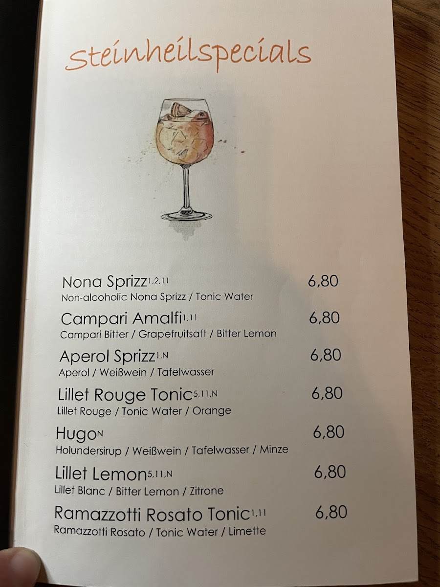 Menu Steinheil 16-8