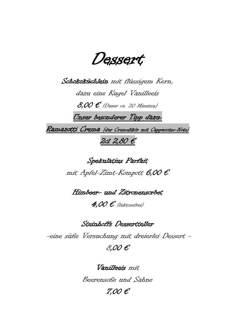 Menu Steinhoff Hotel & Gastronomie-6