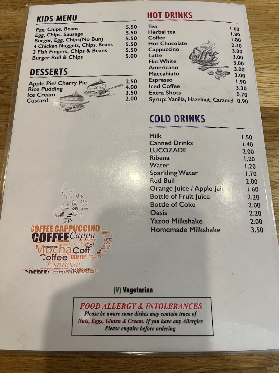 Menu Steve's Cafe-1