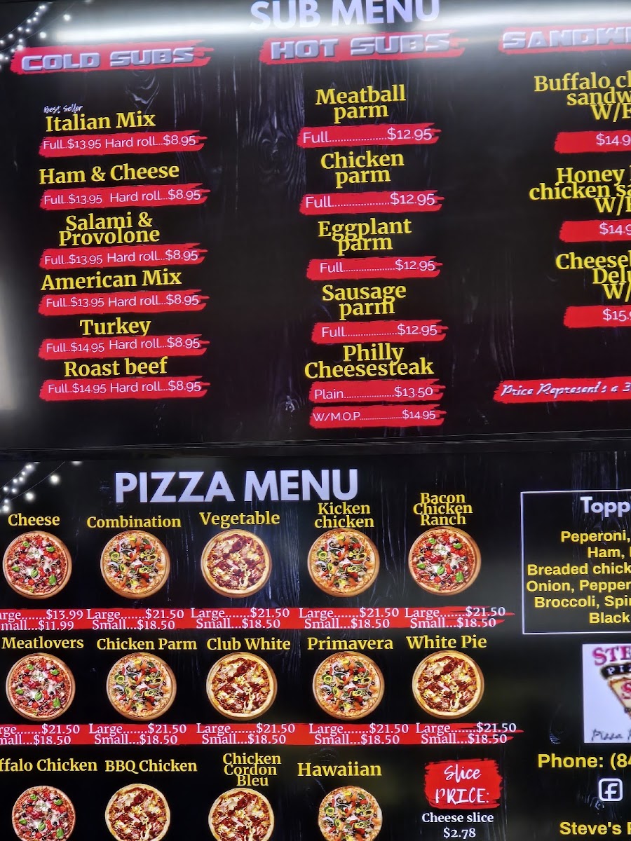Menu Steve's Pizza & Deli-2