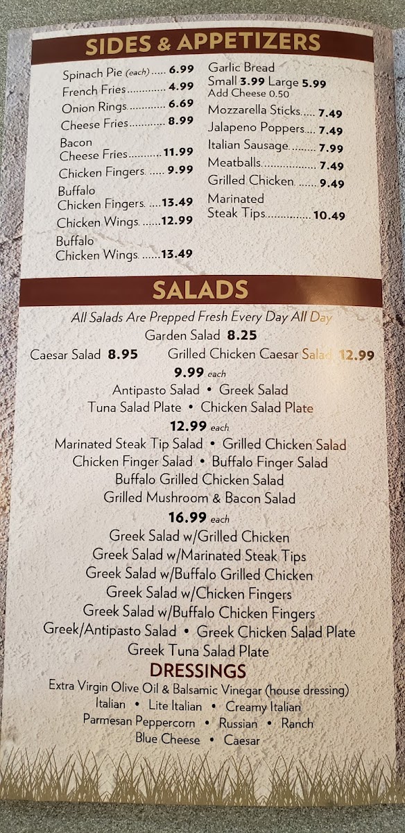Menu Steve's Pizzeria & More-1