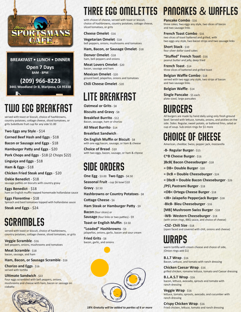 Menu Steves Sportsman Cafe-1