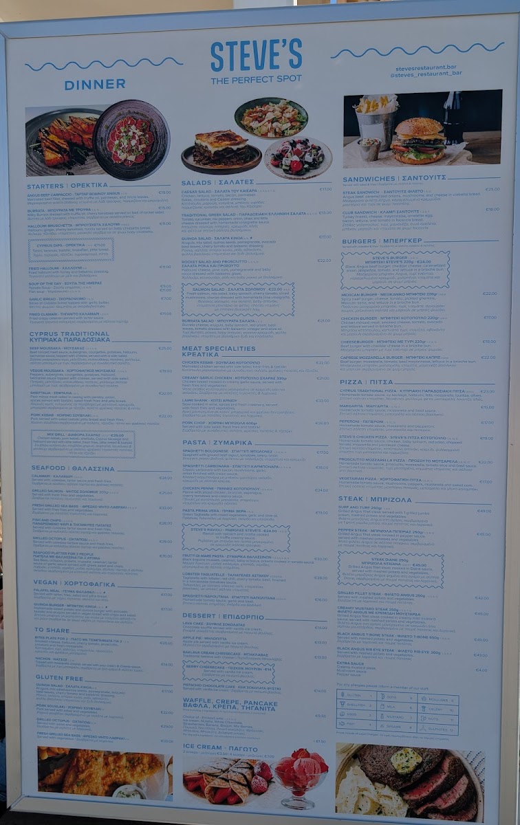 Menu Steve's - The Perfect Spot --3