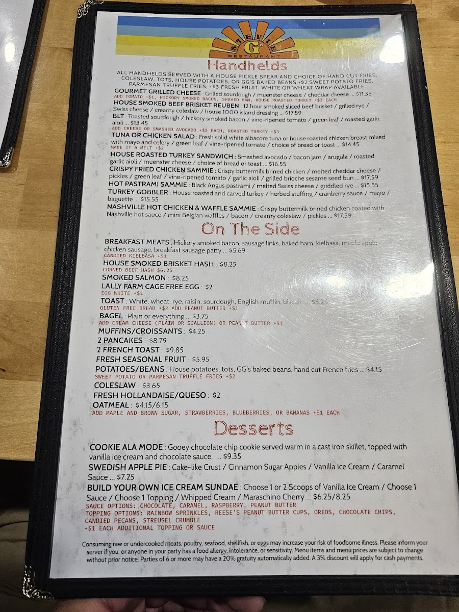 Menu Stevie G's Restaurant Rockland-3