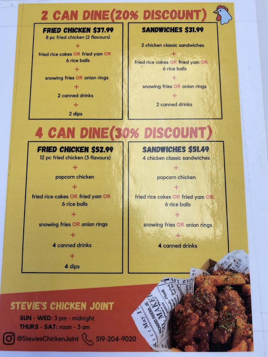 Menu Stevie's Chicken Joint-2