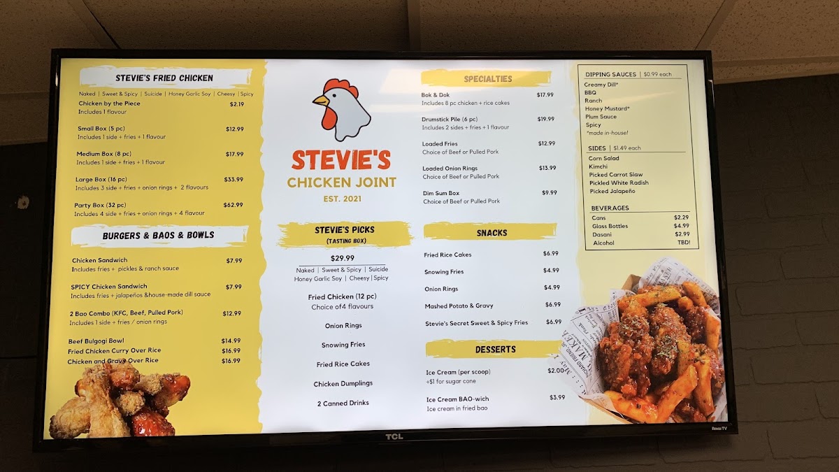 Menu Stevie's Chicken Joint-5