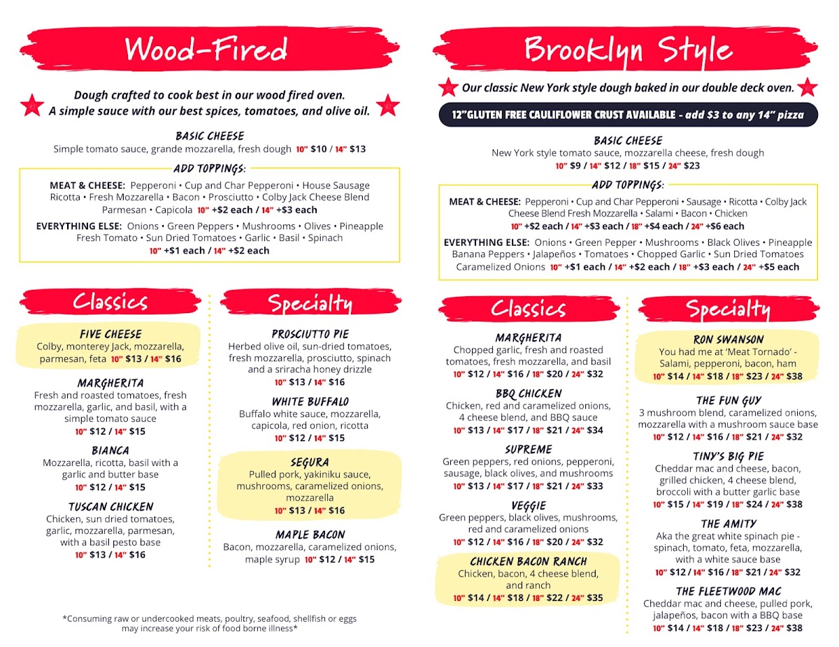Menu Sticks & Bricks Wood Fired Pizza-2