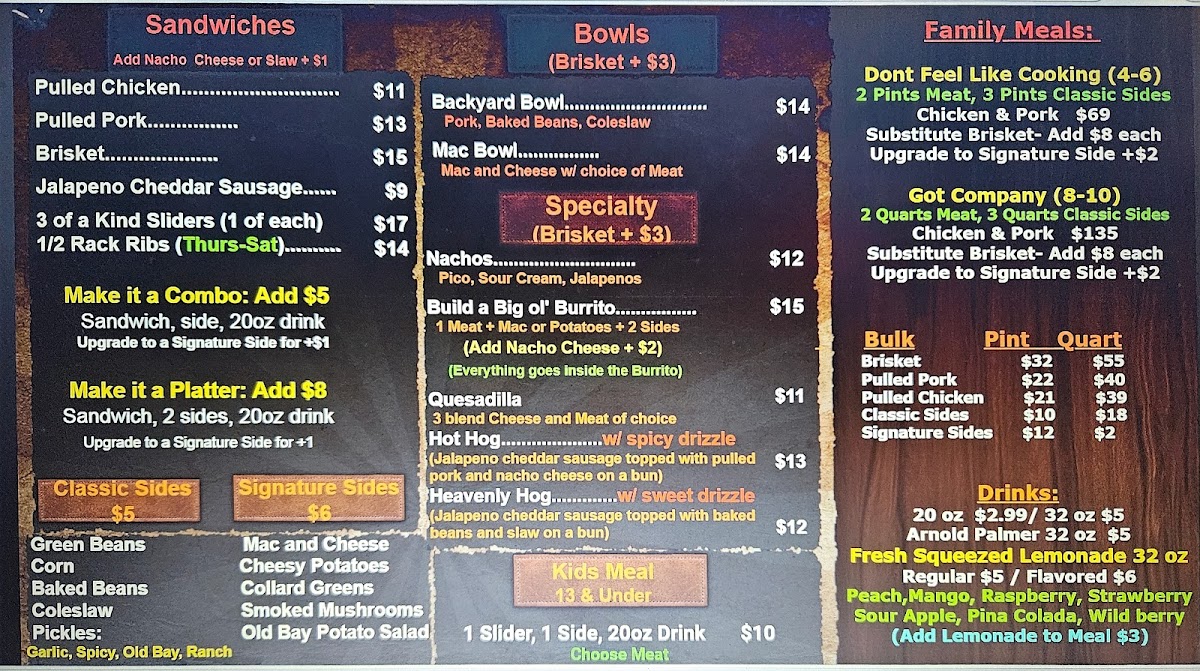 Menu Still Smokin' Bbq-1