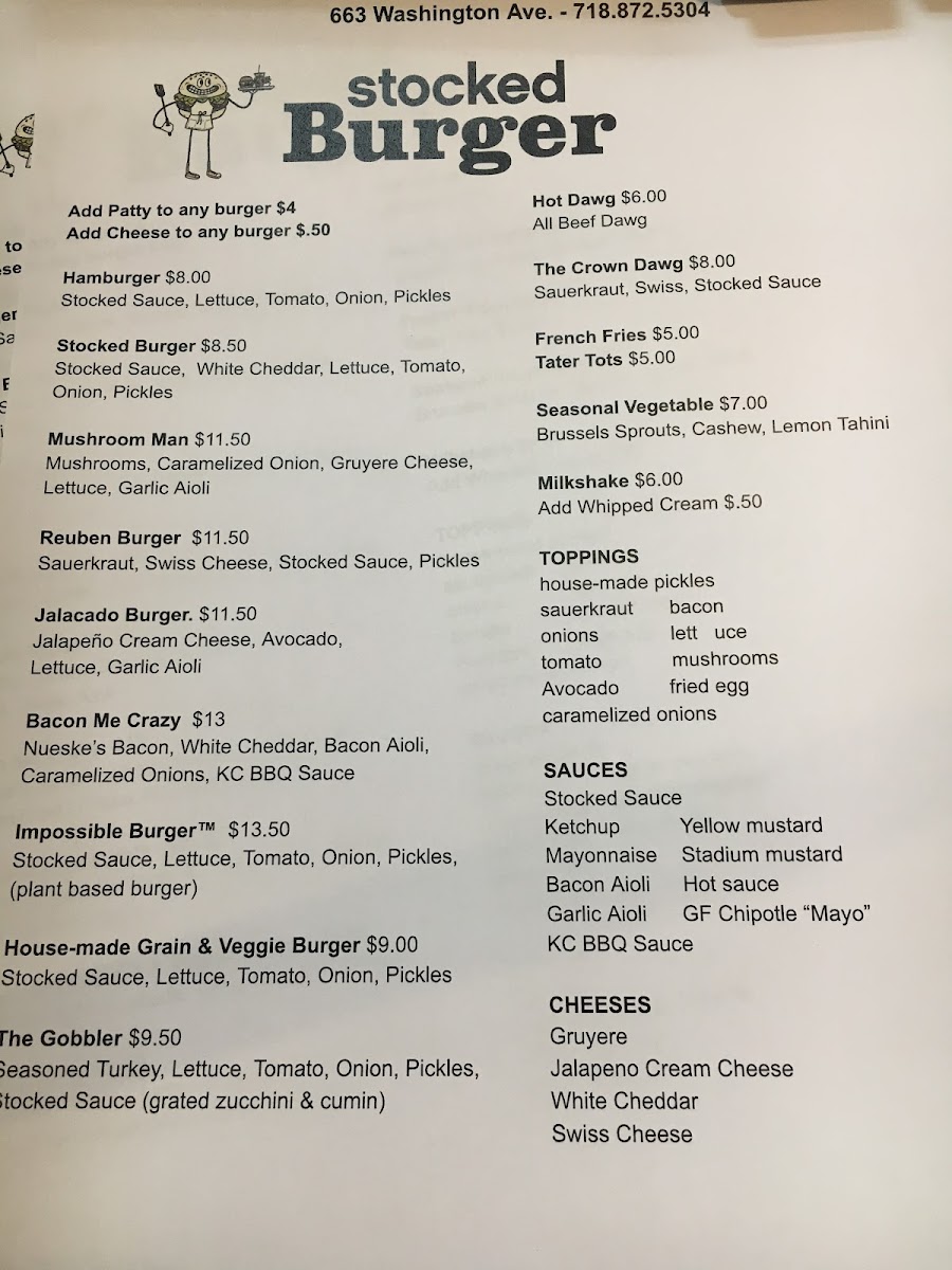 Menu Stocked Cafe + Burgers-8