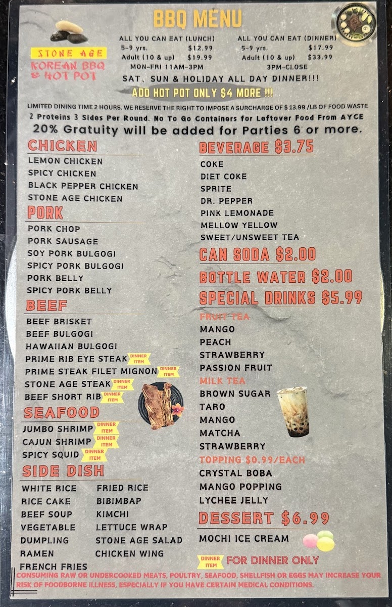 Menu Stoneage Korean Bbq Ii-1