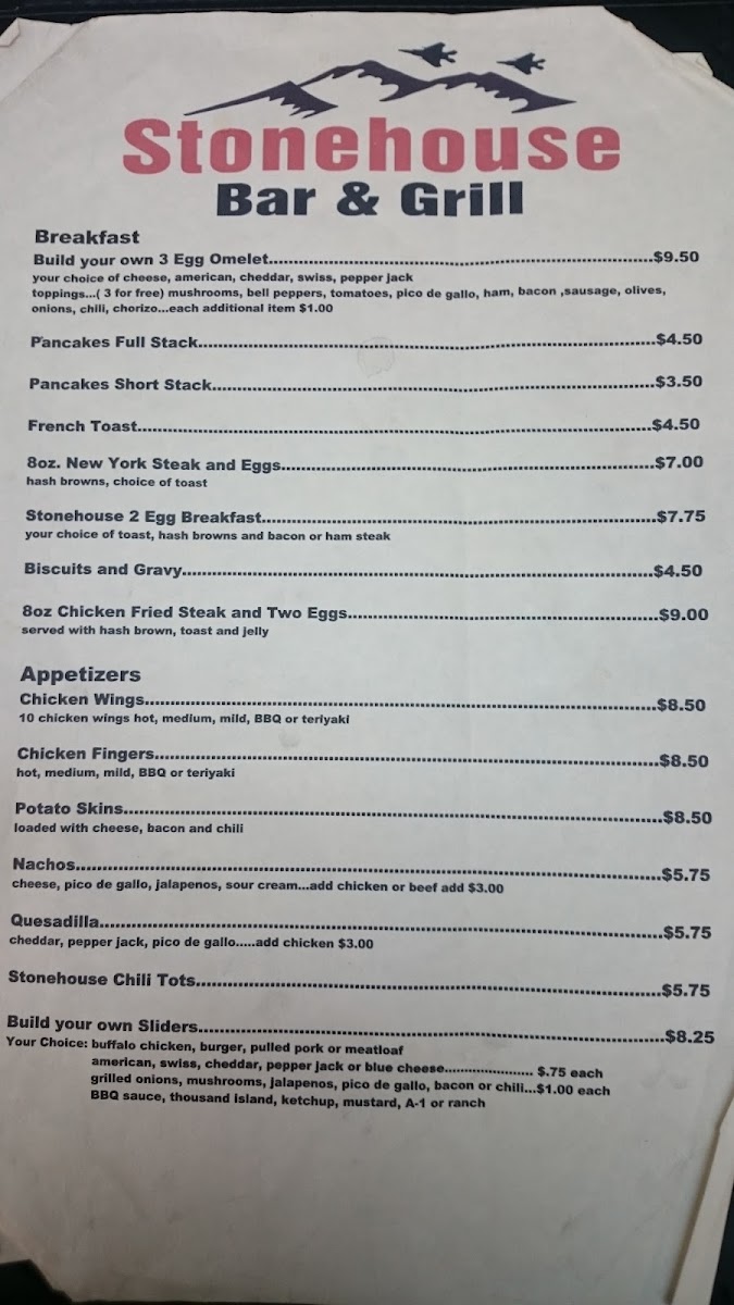 Menu Stonehouse Bar & Grill-4