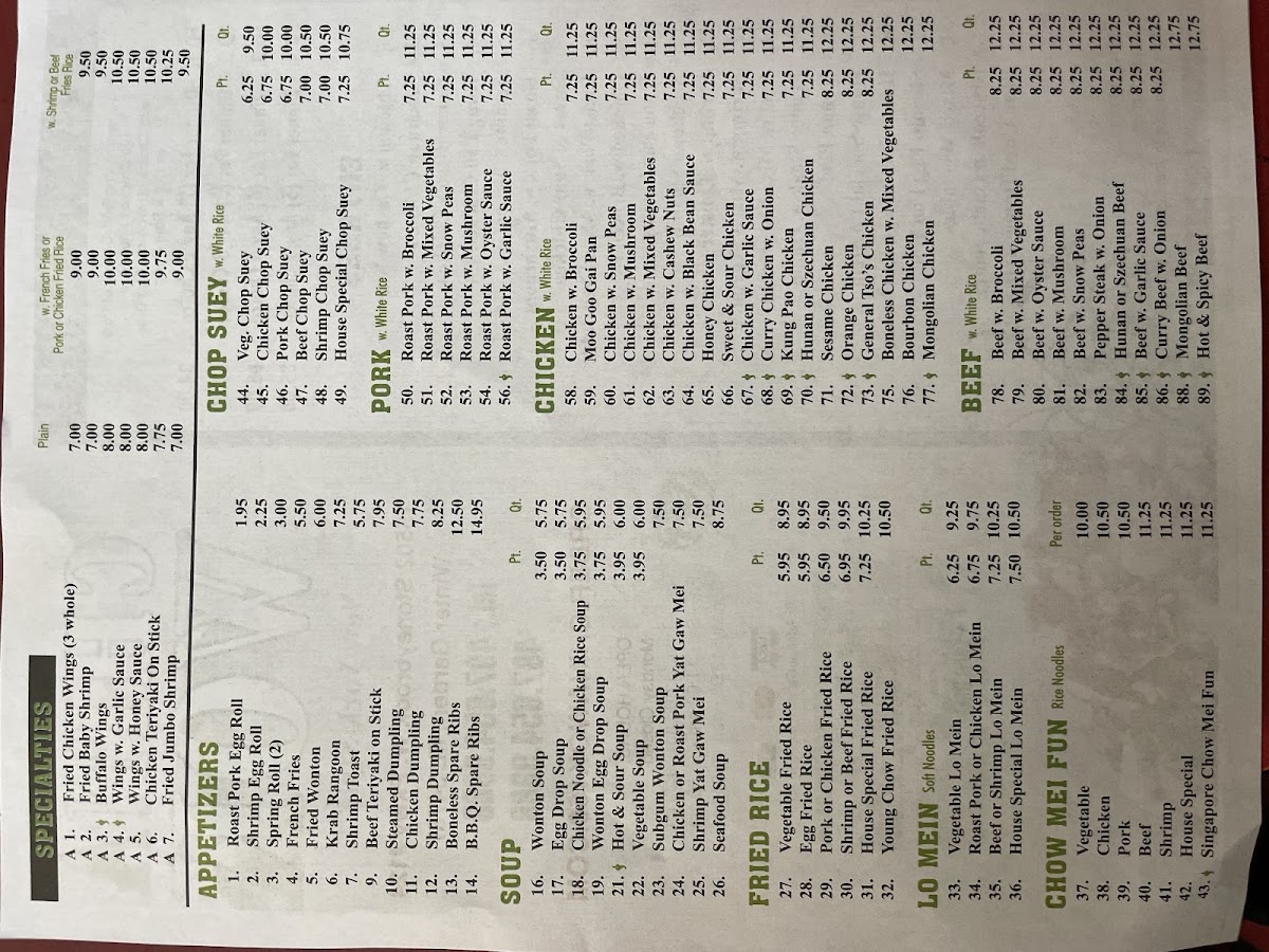 Menu Stoneybrook West China Wok-5