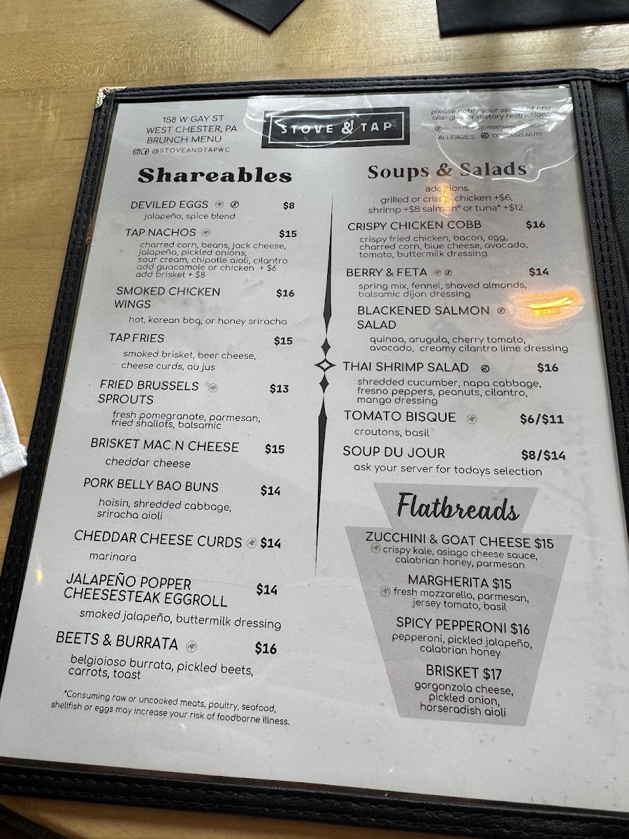 Menu Stove & Tap West Chester-2