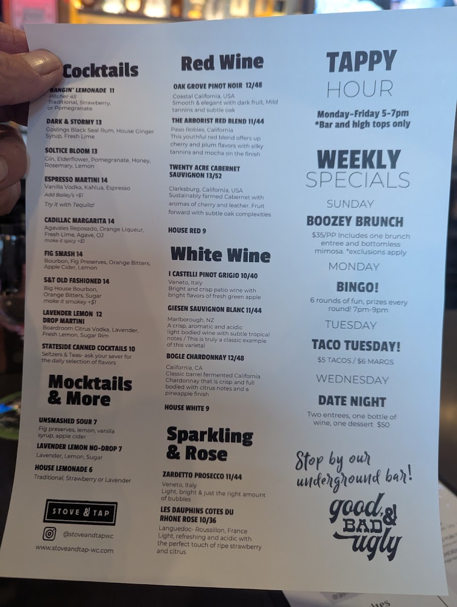 Menu Stove & Tap West Chester-5