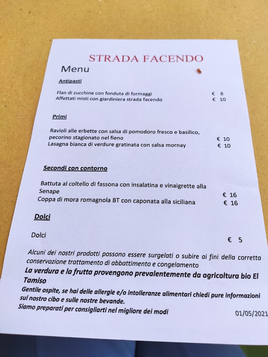 Menu Strada Facendo A Padova - Ristorante Etico - Cibo, Arte E Incontri-6