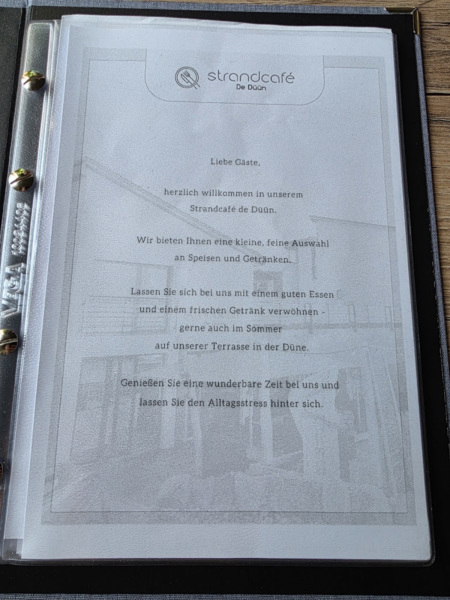 Menu Strandcafé De Düün-1