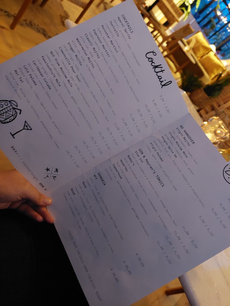 Menu Strandpaviljoen Sandcbar-3