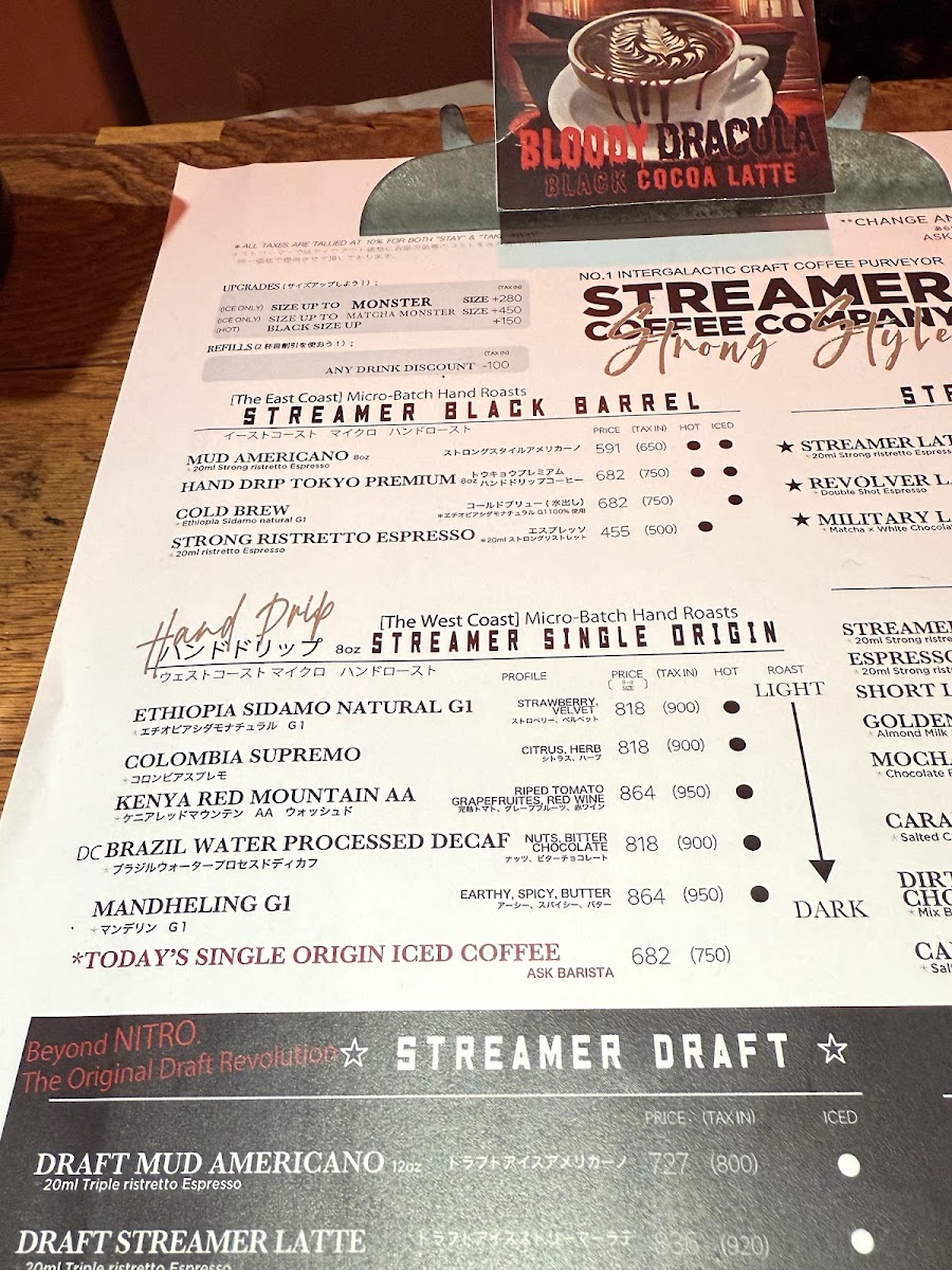 Menu Streamer Coffee Company Shibuya-2