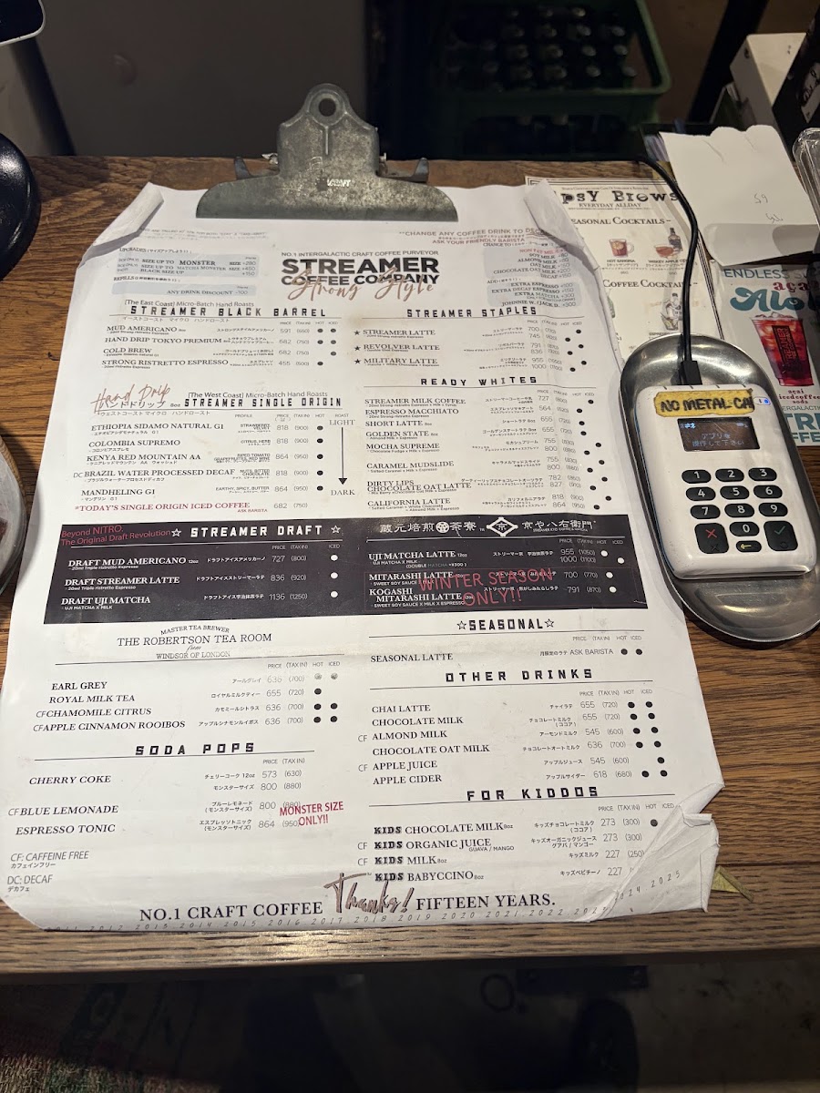 Menu Streamer Coffee Company Shibuya-9