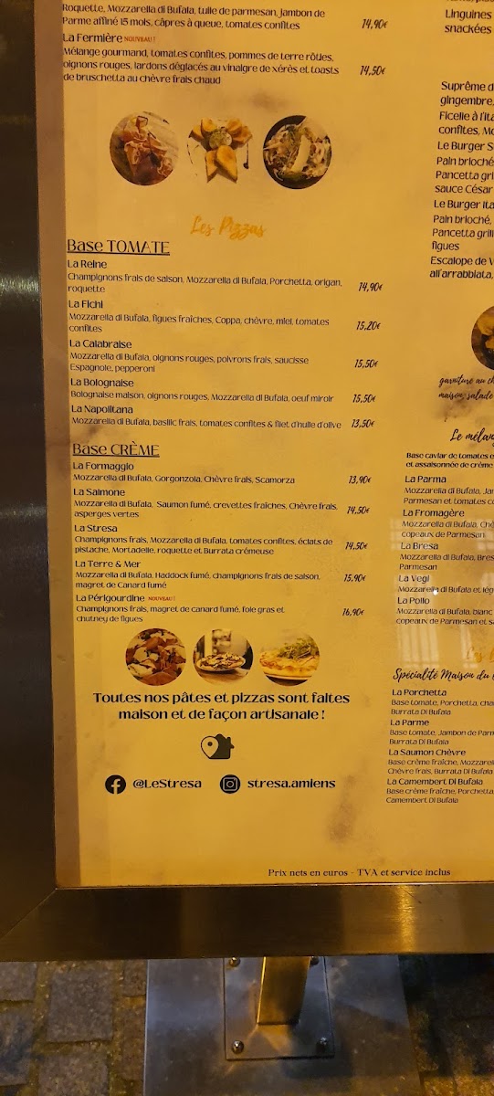 Menu Stresa - Restaurant Italien Amiens-10