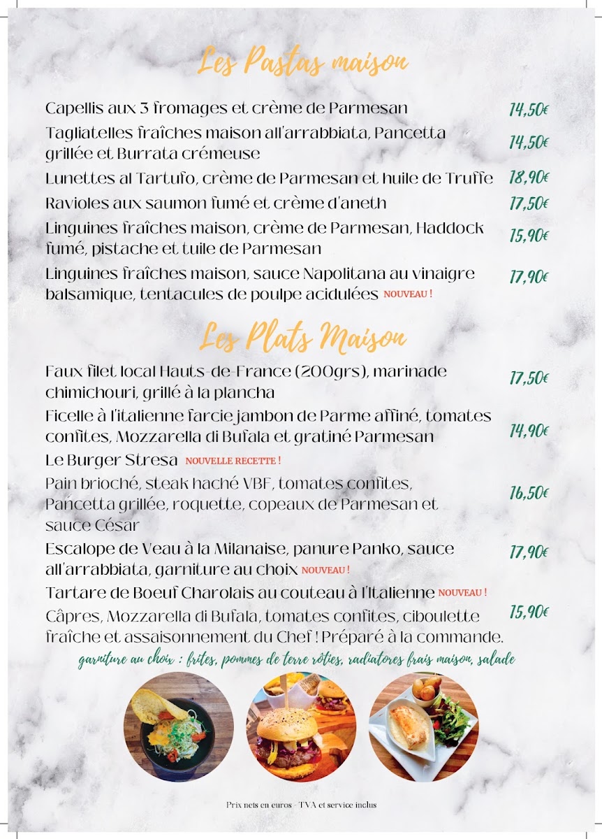 Menu Stresa - Restaurant Italien Amiens-2
