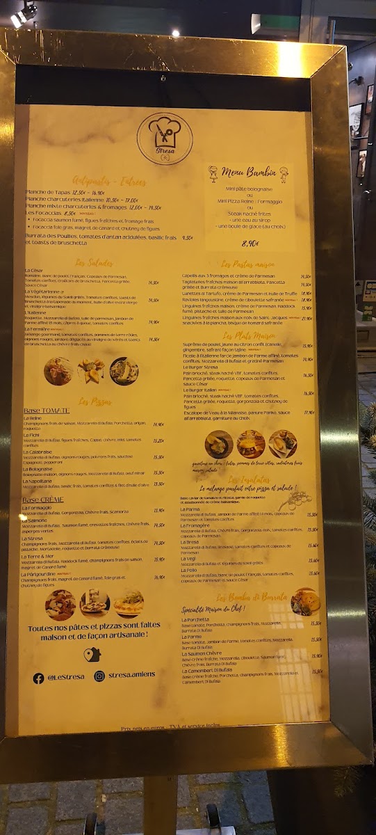 Menu Stresa - Restaurant Italien Amiens-9