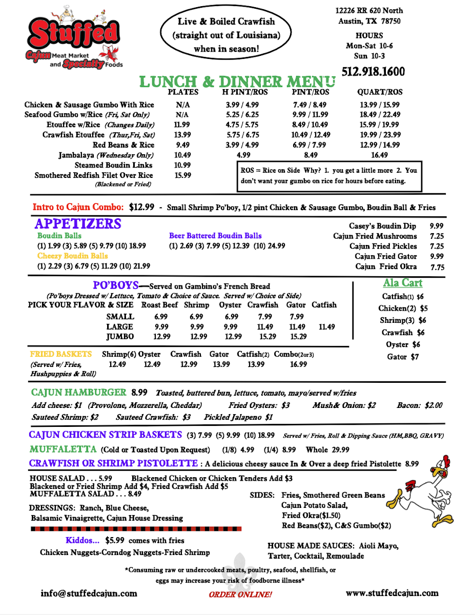 Menu Stuffed Cajun Meat Market-1