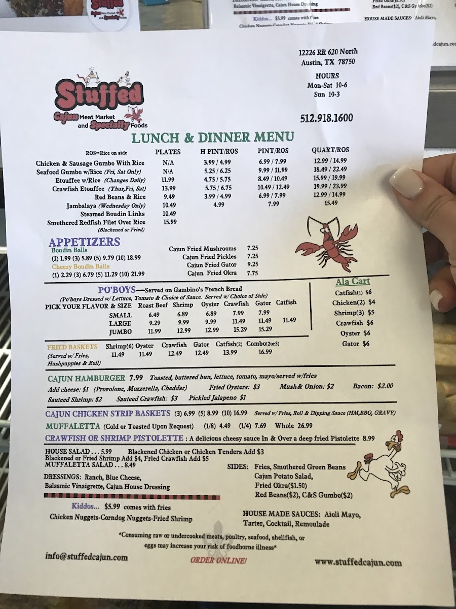 Menu Stuffed Cajun Meat Market-10