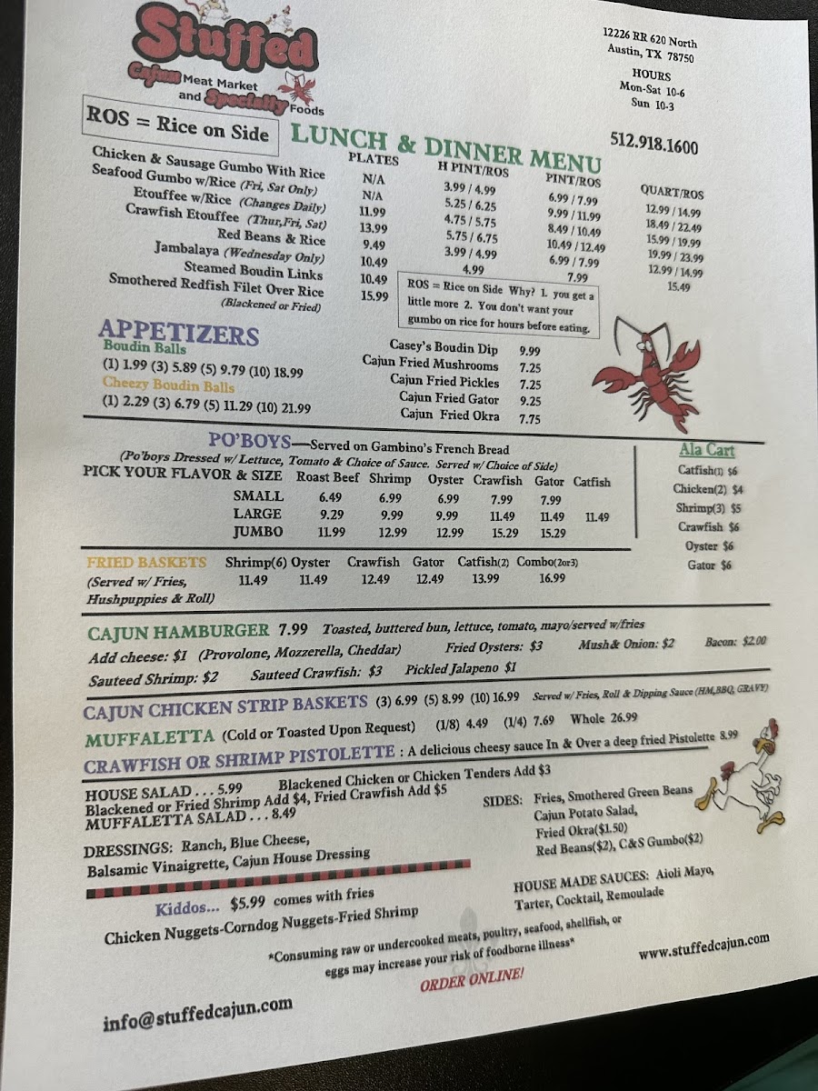 Menu Stuffed Cajun Meat Market-9