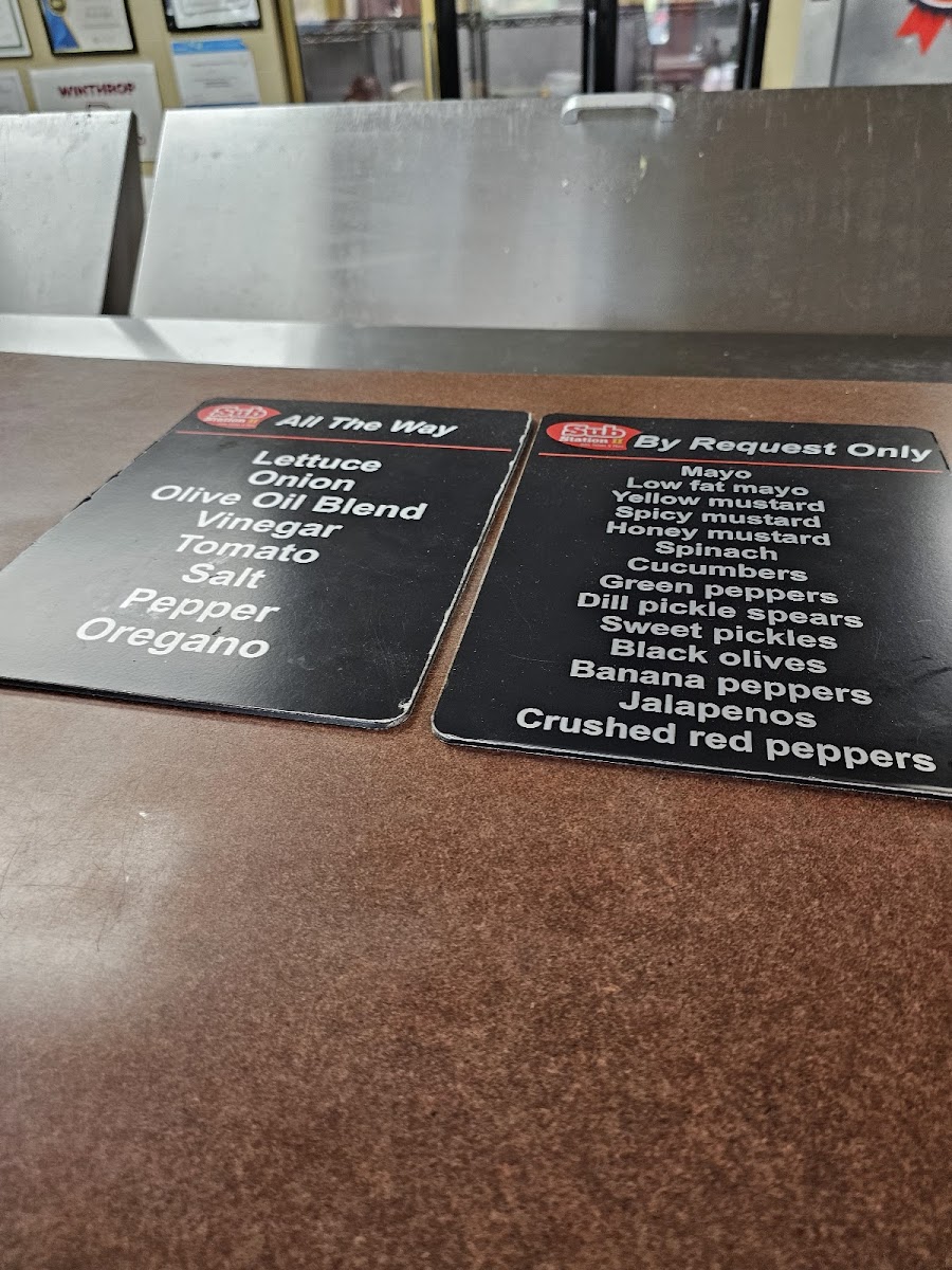 Menu Sub Station Ii-1