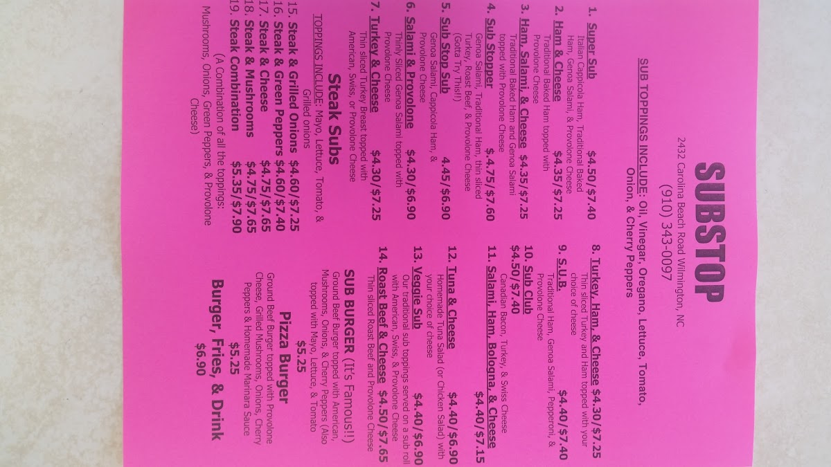 Menu Sub Stop-10