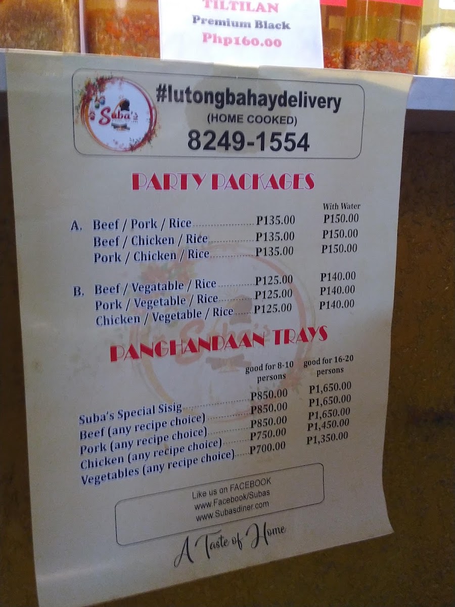 Menu Suba's-4