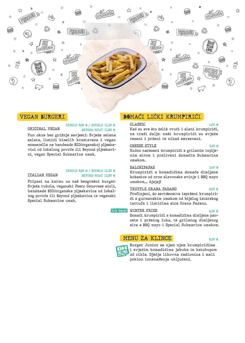 Menu Submarine Burger Zadar-5