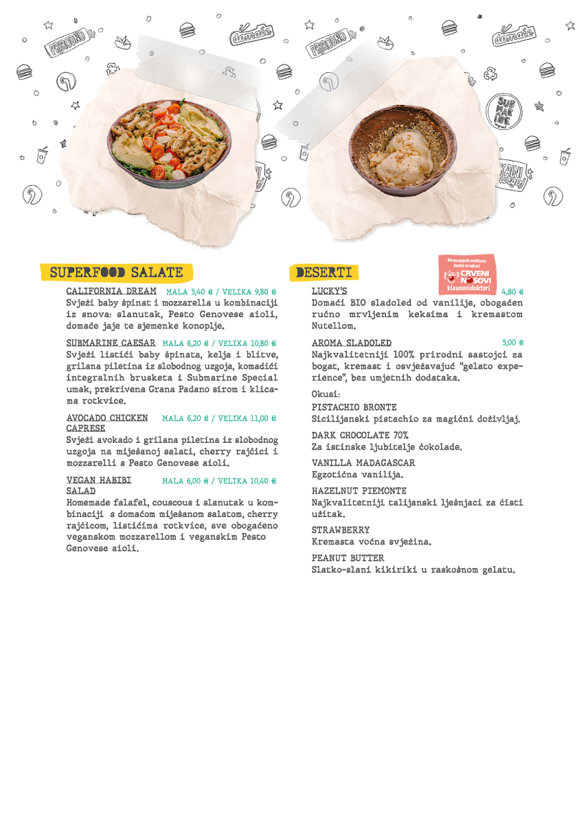 Menu Submarine Burger Zadar-8