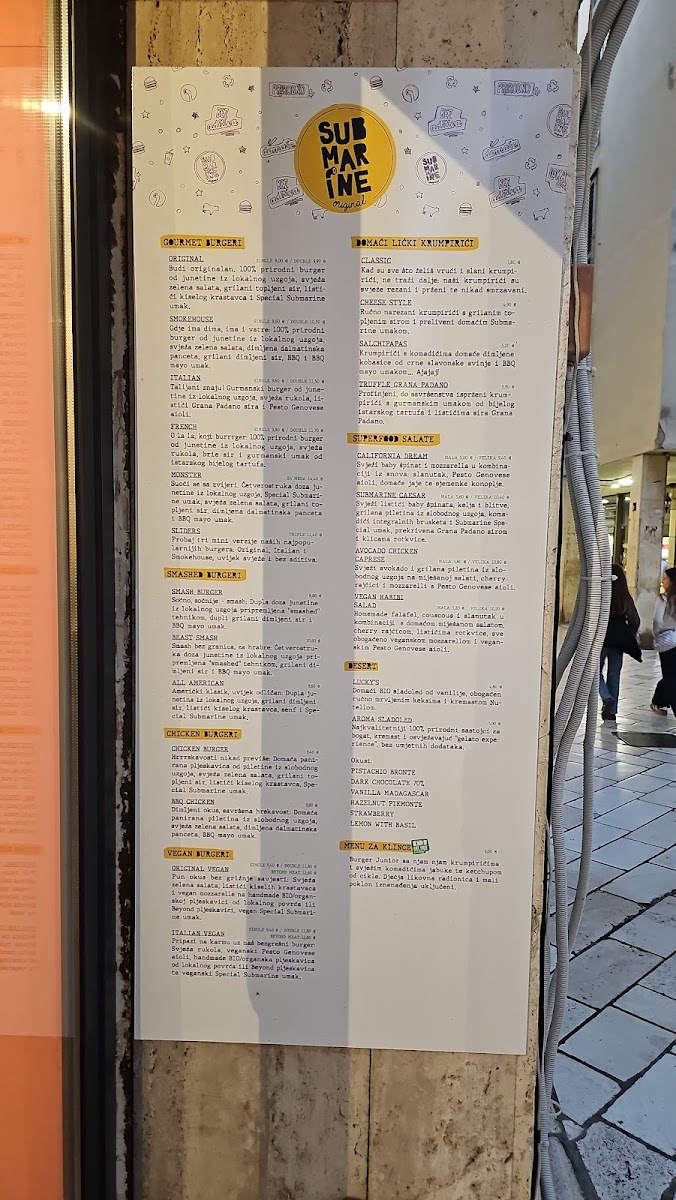 Menu Submarine Burger Zadar-9