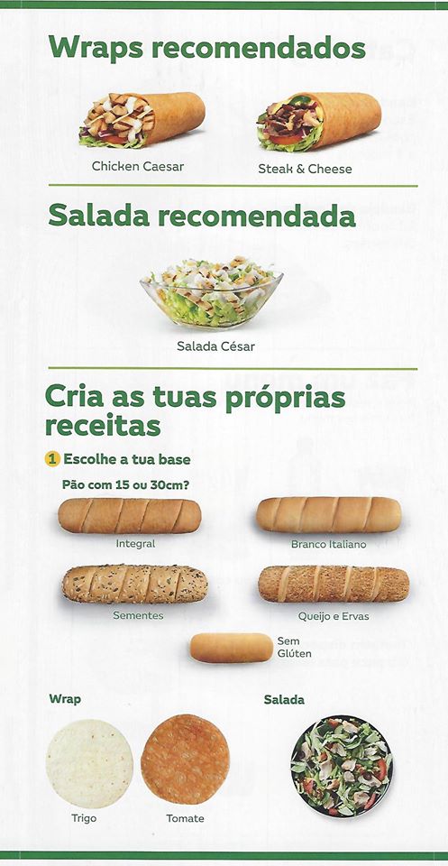 Menu Subway - Angra Do Heroísmo-1